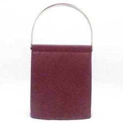 Cartier CARTIER handbag leather/metal burgundy ladies