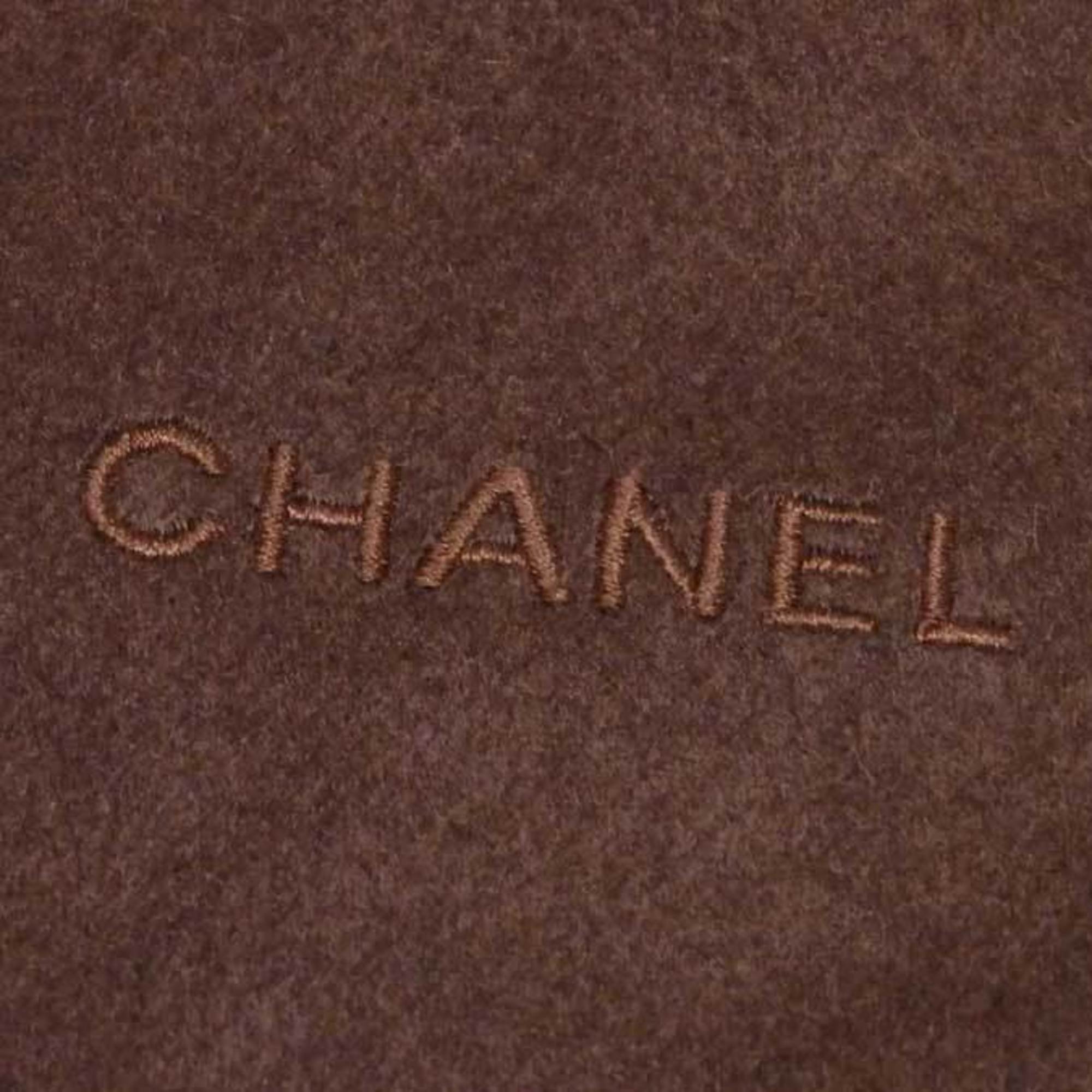 Chanel CHANEL stall cashmere brown unisex