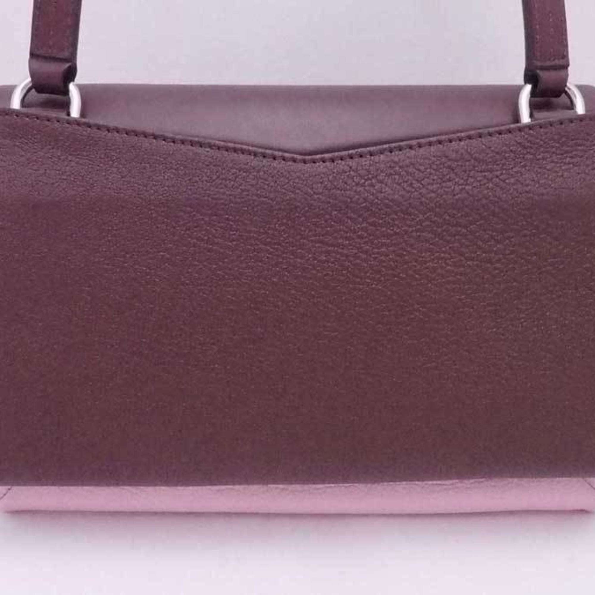 Givenchy GIVENCHY Crossbody Shoulder Bag Duet Leather Bordeaux x Pink White Women's