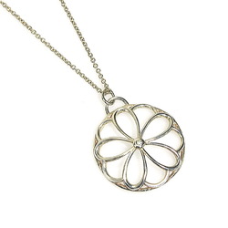 Tiffany TIFFANY&Co. Necklace Flower Circle 1P Diamond Silver 925/Diamond Women's