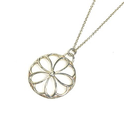 Tiffany TIFFANY&Co. Necklace Flower Circle 1P Diamond Silver 925/Diamond Women's