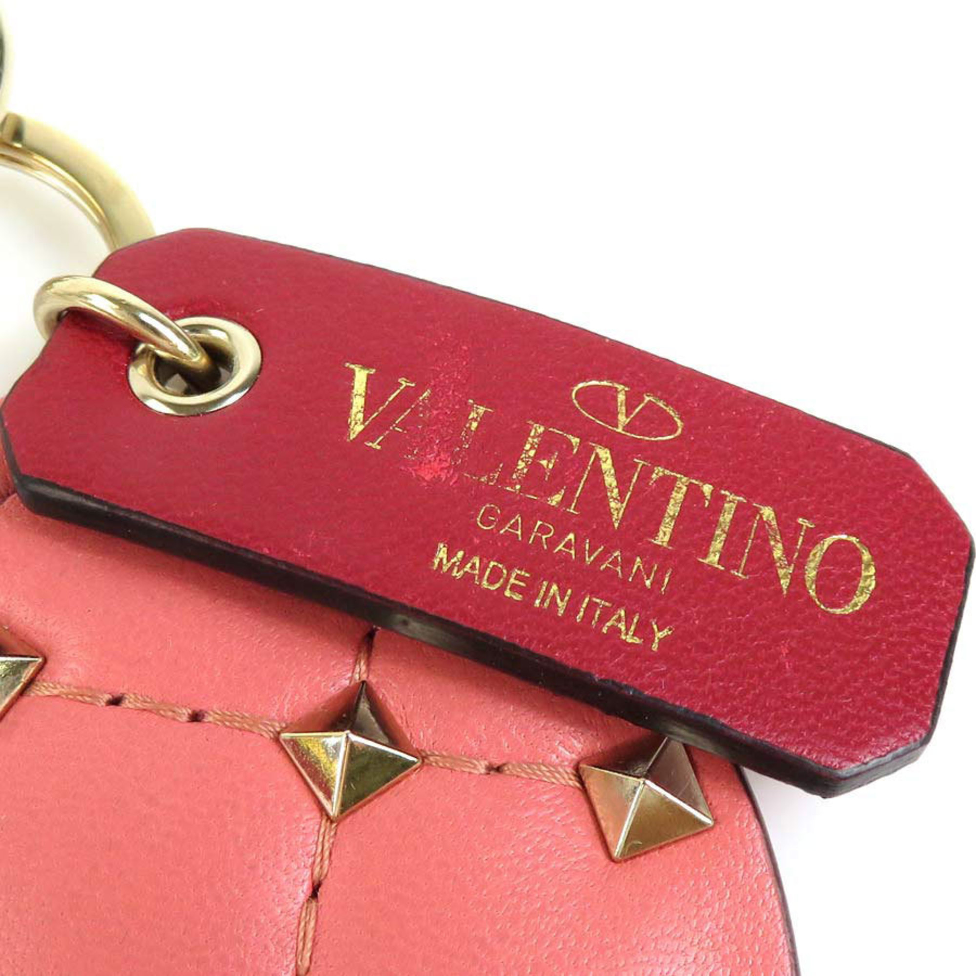 Valentino Garavani charm leather pink ladies