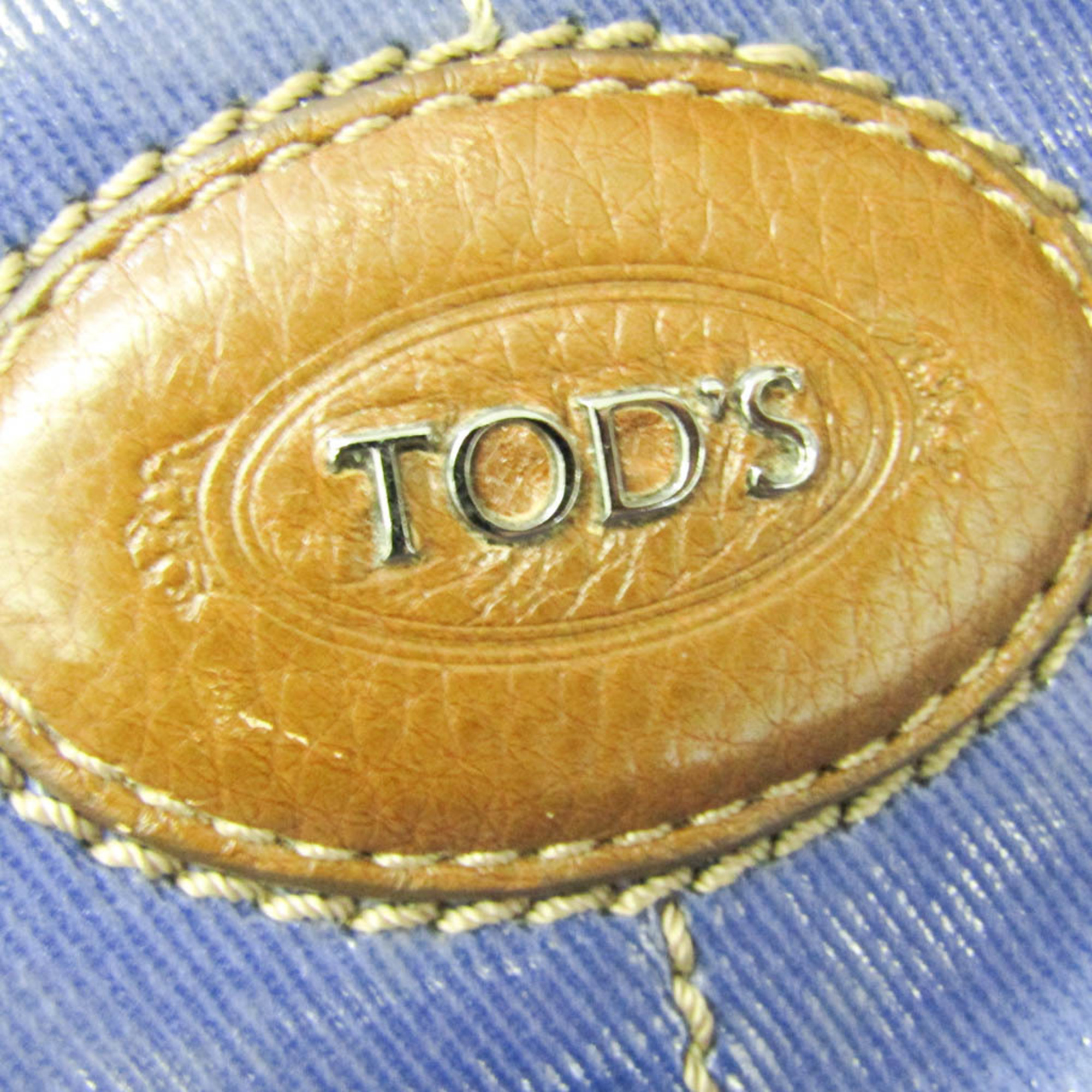 Tod's Women's Vinyl Coating Handbag,Shoulder Bag Brown,Navy