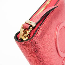 Jimmy Choo Bettina Women's Leather Long Wallet (bi-fold) Metallic Pink