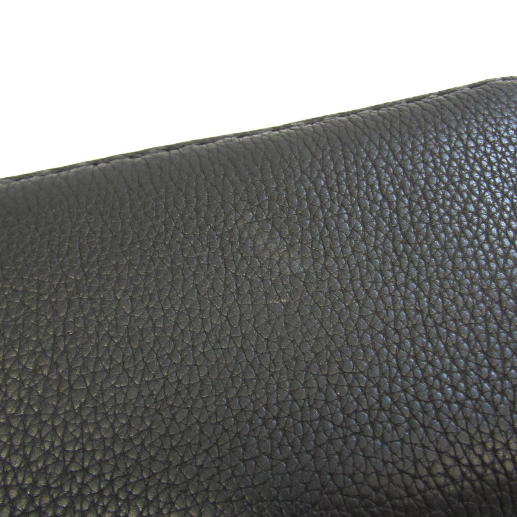 Fendi Selleria 7M0198 NDU 169 7032 Men's Leather Long Wallet (bi-fold) Black