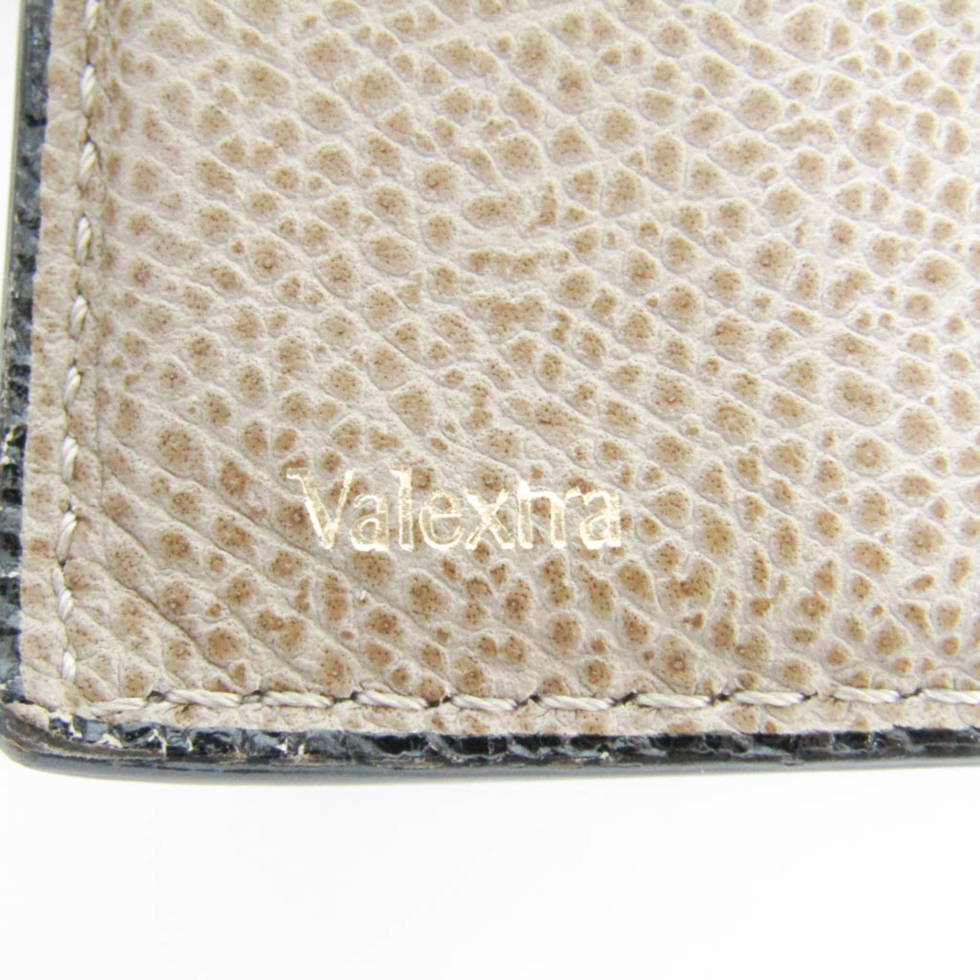 Valextra V8L23 Men,Women  Calfskin Wallet (bi-fold) Beige
