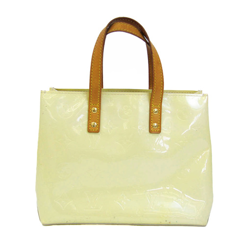 LOUIS VUITTON VERNIS YELLOW READE PM HANDBAG Very Good