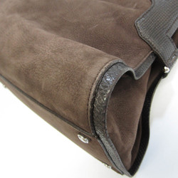 Cartier Marcello Water Snake Women's Leather,Leather Handbag,Shoulder Bag Dark Brown