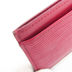 Louis Vuitton Epi Porte Cartes Simple M60327 Epi Leather Card Case Fuchsia