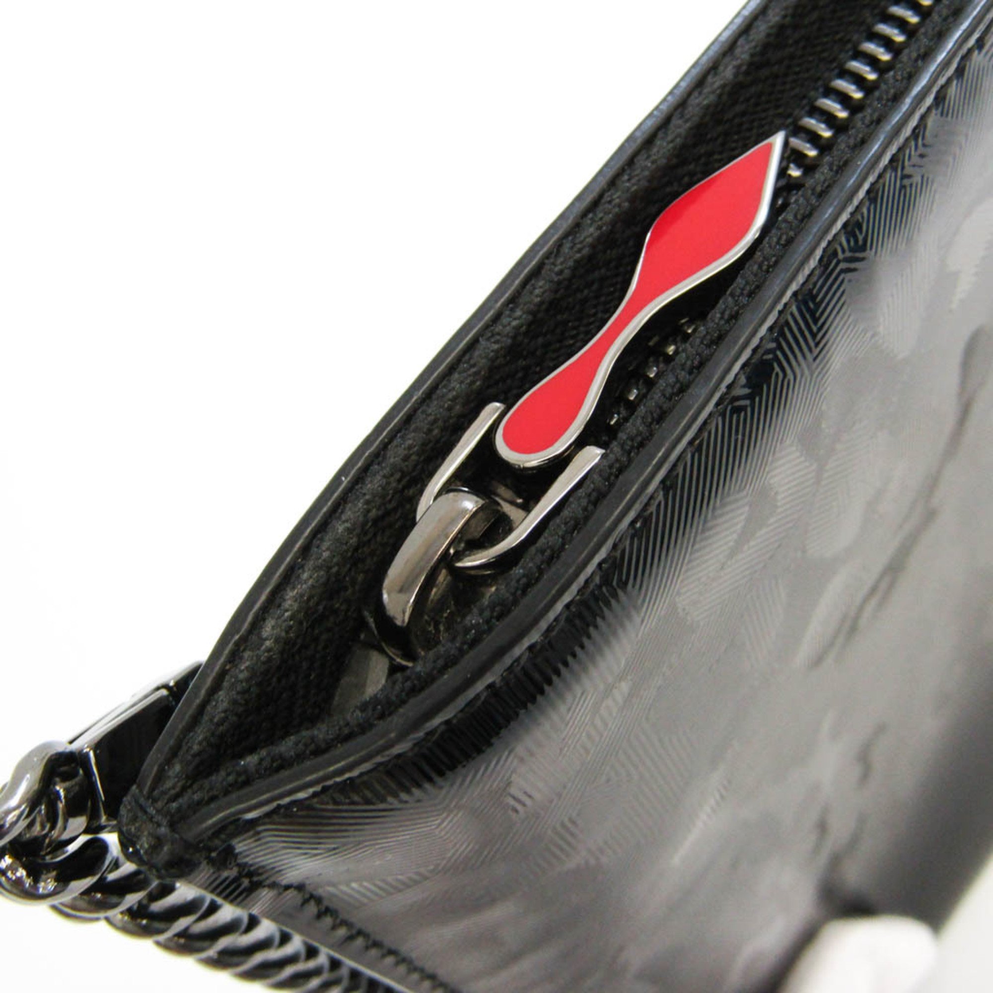 Christian Louboutin Men,Women PVC,Patent Leather Shoulder Bag Black