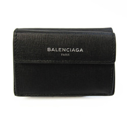 Balenciaga Essential Mini Wallet 410133 Women's Leather Wallet (tri-fold) Black