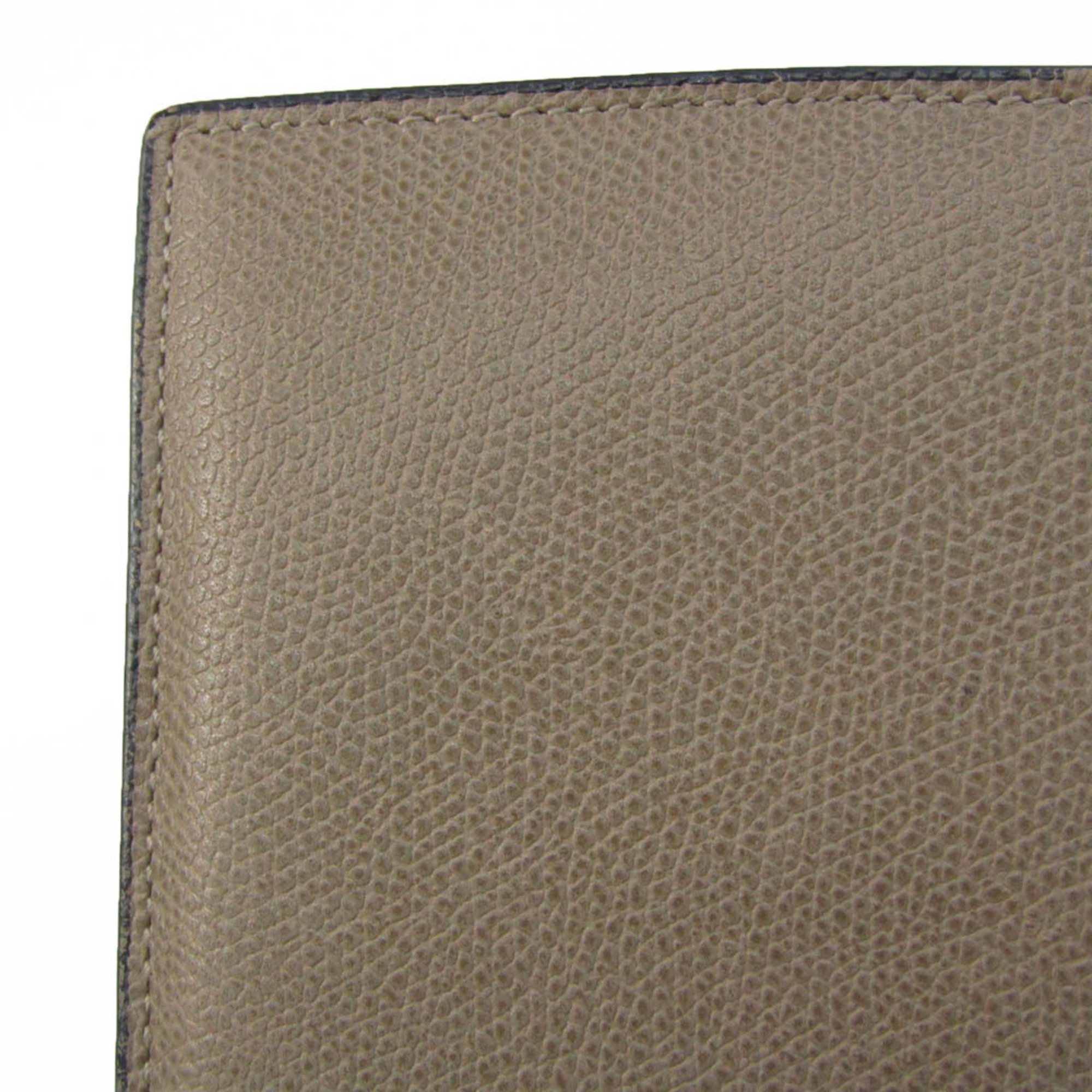 Valextra Vertical 12 Card V8L21 Men,Women Leather Long Bill Wallet (bi-fold) Beige