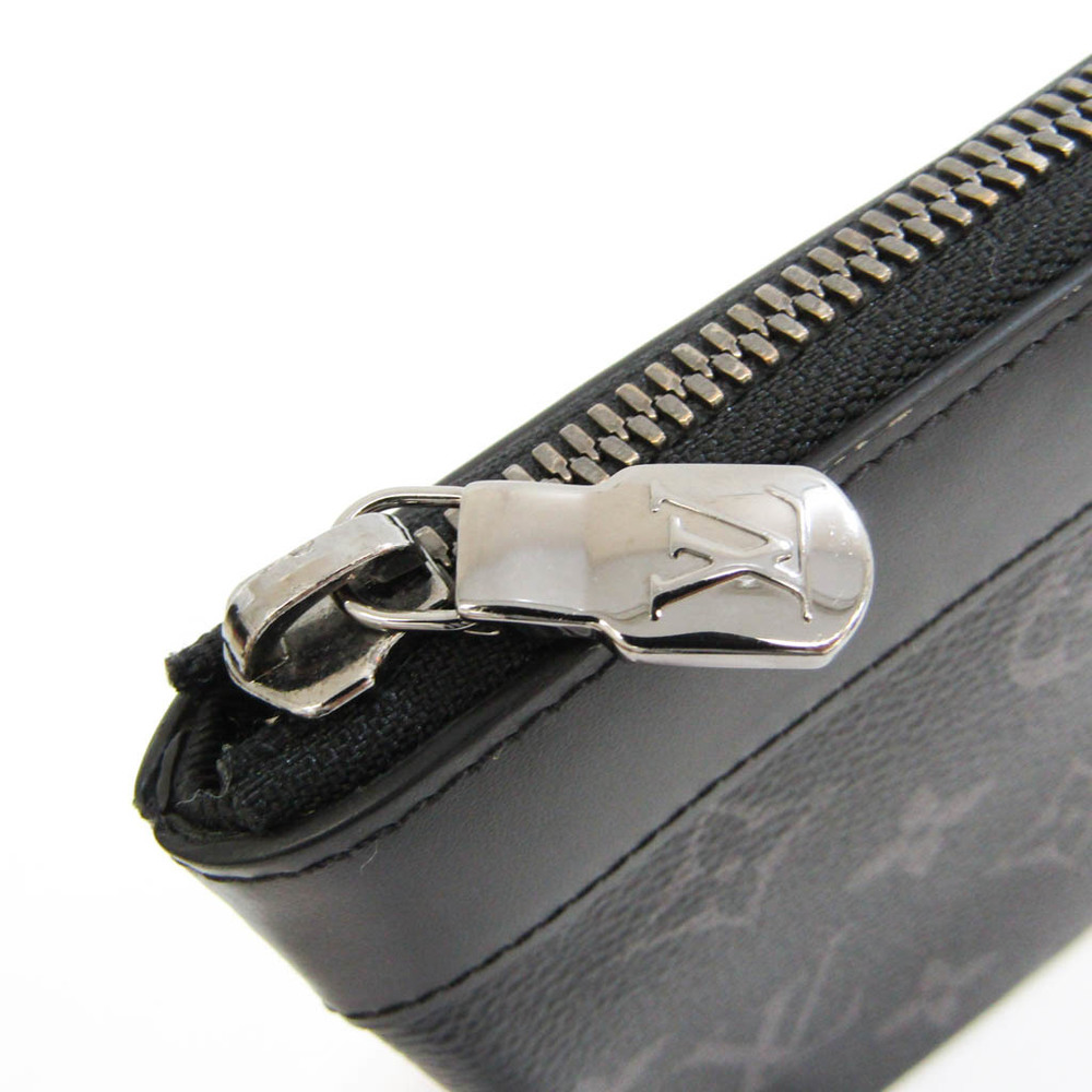Louis Vuitton Pouch Pochette Discovery Black Monogram Eclipse M44323 Leather SP1189 D Ring Men's Clutch Bag Wallet