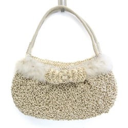 Anteprima Women's Wire,Fur Handbag Cream