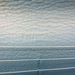 Balenciaga PAPIER ZA MONEY 371661 Women's Leather Long Wallet (bi-fold) Blue