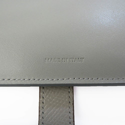 Celine Large Strap Wallet 10B633 Women's  Calfskin Long Wallet (bi-fold) Gray Brown,Light Green