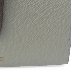 Celine Large Strap Wallet 10B633 Women's  Calfskin Long Wallet (bi-fold) Gray Brown,Light Green