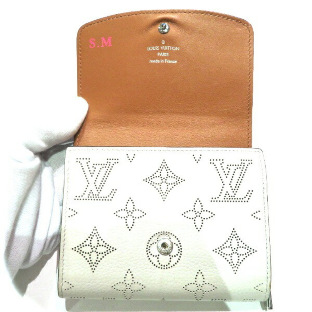 Louis Vuitton Mahina Portefeuille Iris Compact M62542 Women's 2-fold wallet  with initials