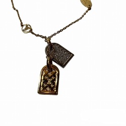 Louis Vuitton Necklace Mania Gold Silver Chain Pendant Ladies M68074