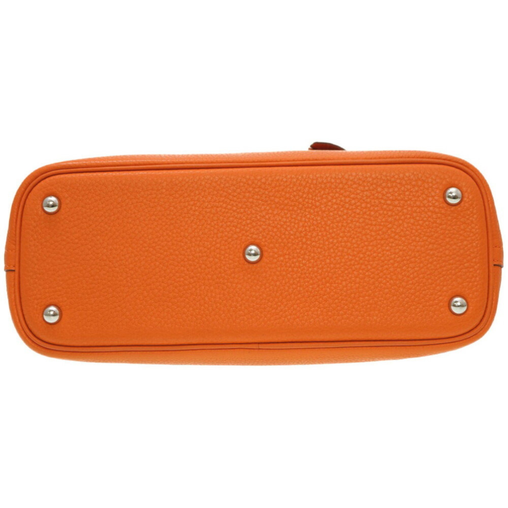 Hermes Bolide 31 Lyon Clemence Orange Shoulder Strap Handbag To O Engraved