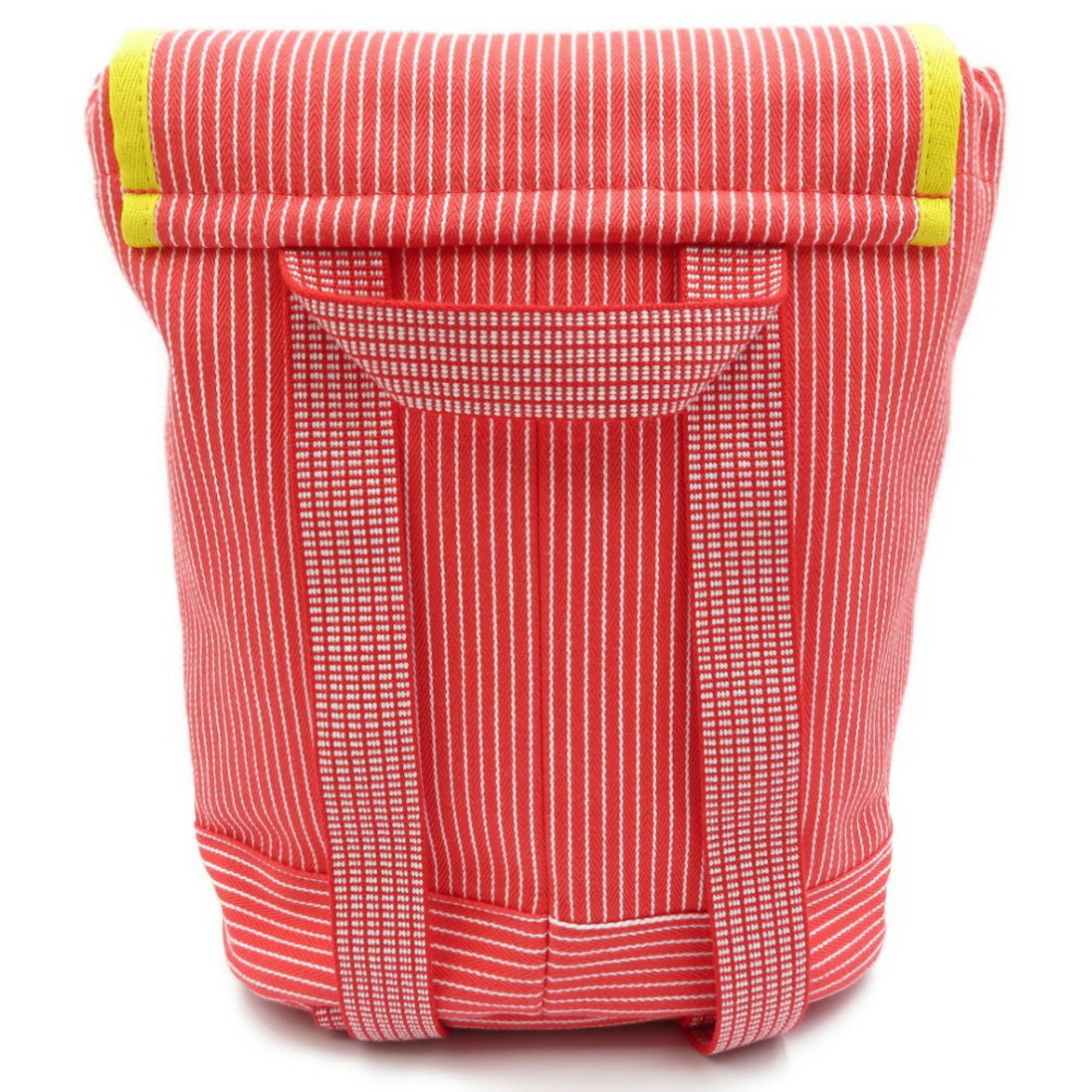 Hermes Kids Horse Stripe Caval Color Cotton Red Yellow Rucksack Backpack