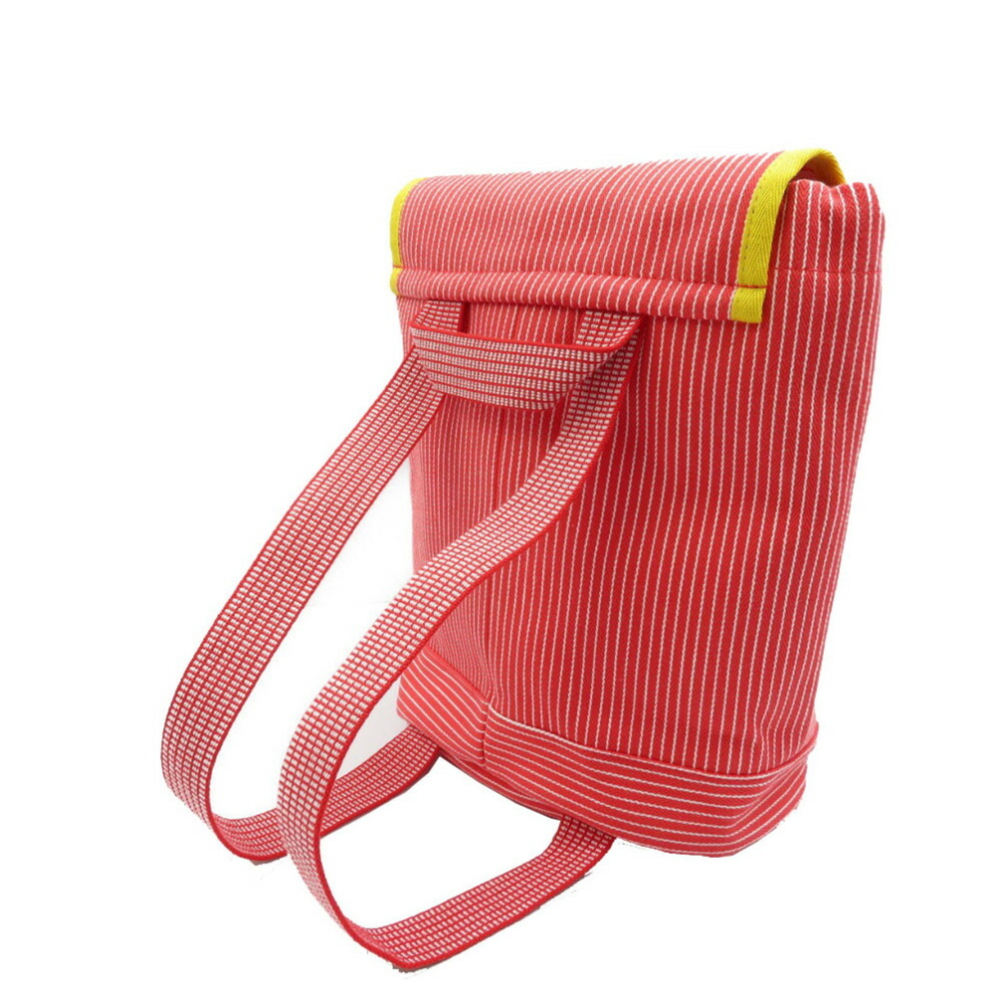 Hermes Kids Horse Stripe Caval Color Cotton Red Yellow Rucksack Backpack
