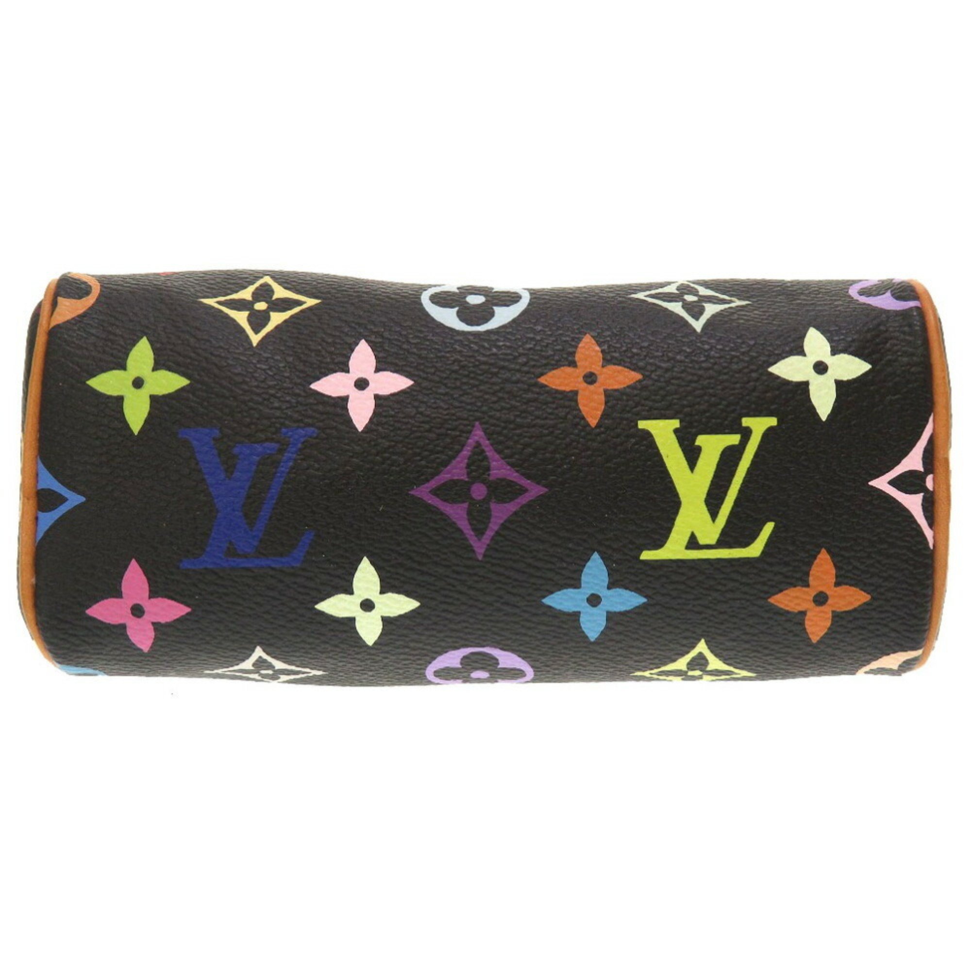 Louis Vuitton Monogram Multicolor Speedy Noir M92644 Handbag Bag Black