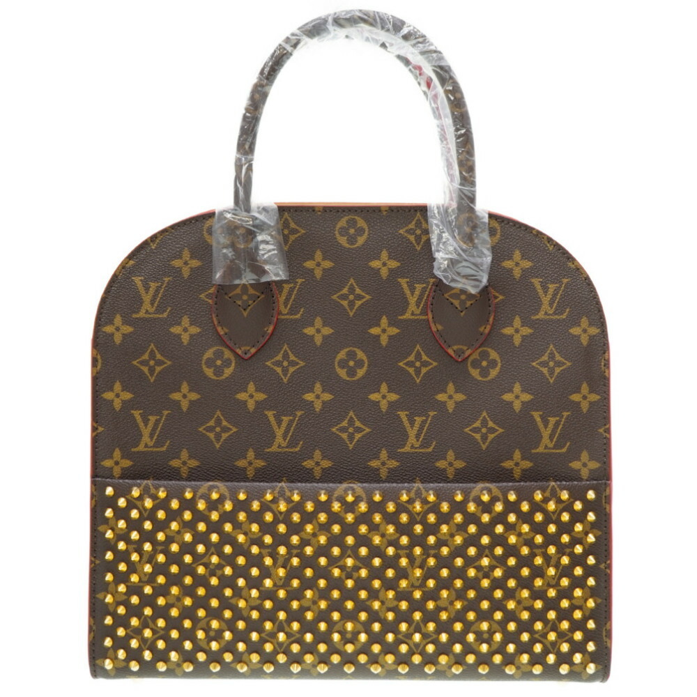  Louis Vuitton M41234 Iconocrust Christian Louboutin  Collaboration Monogram Studded Tote Bag Handbag Monogram Canvas Harako  Women's Used, brown/red : Clothing, Shoes & Jewelry