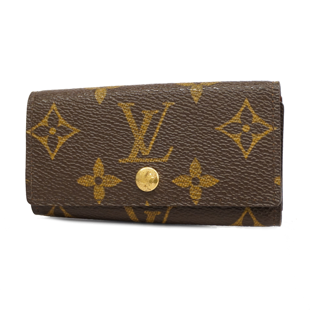 Auth Louis Vuitton Monogram Multicle 4 M62631 Men,Women,Unisex Key Case