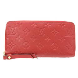 LOUIS VUITTON Louis Vuitton Zippy Wallet Long Monogram Emplant Scarlet M63691 SP4157