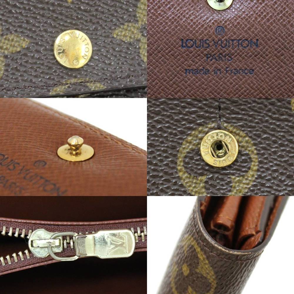 LOUIS VUITTON Monogram Logo Portefeuille Sarah Bifold Long Wallet M61734