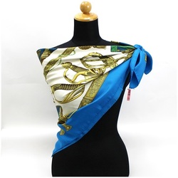 Hermes Scarf Muffler Carre 90 GRAND UNIFORME Magnificent Uniform Blue HERMES Women's