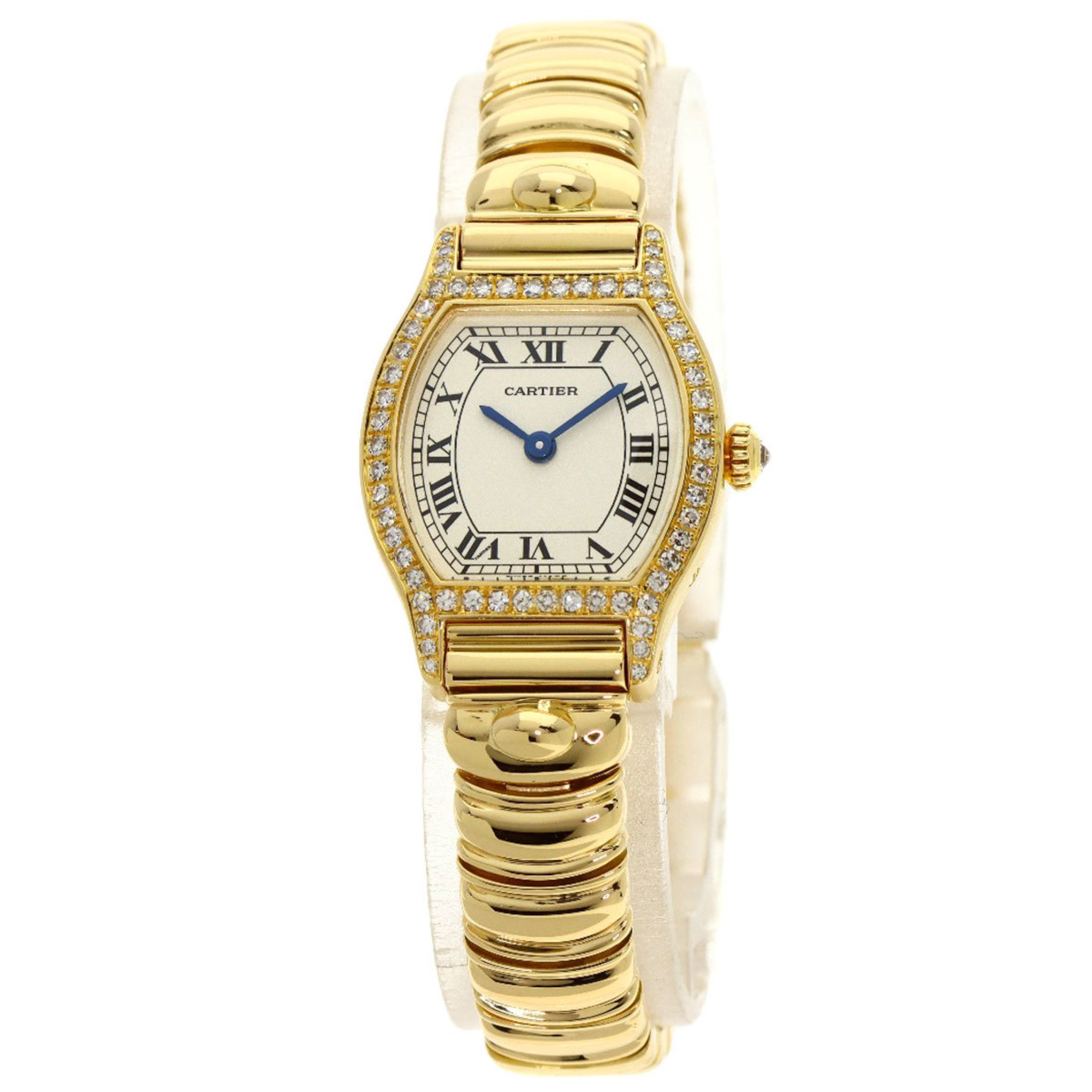 Cartier Tortue SM Diamond Maker Complete Watch K18 Yellow Gold