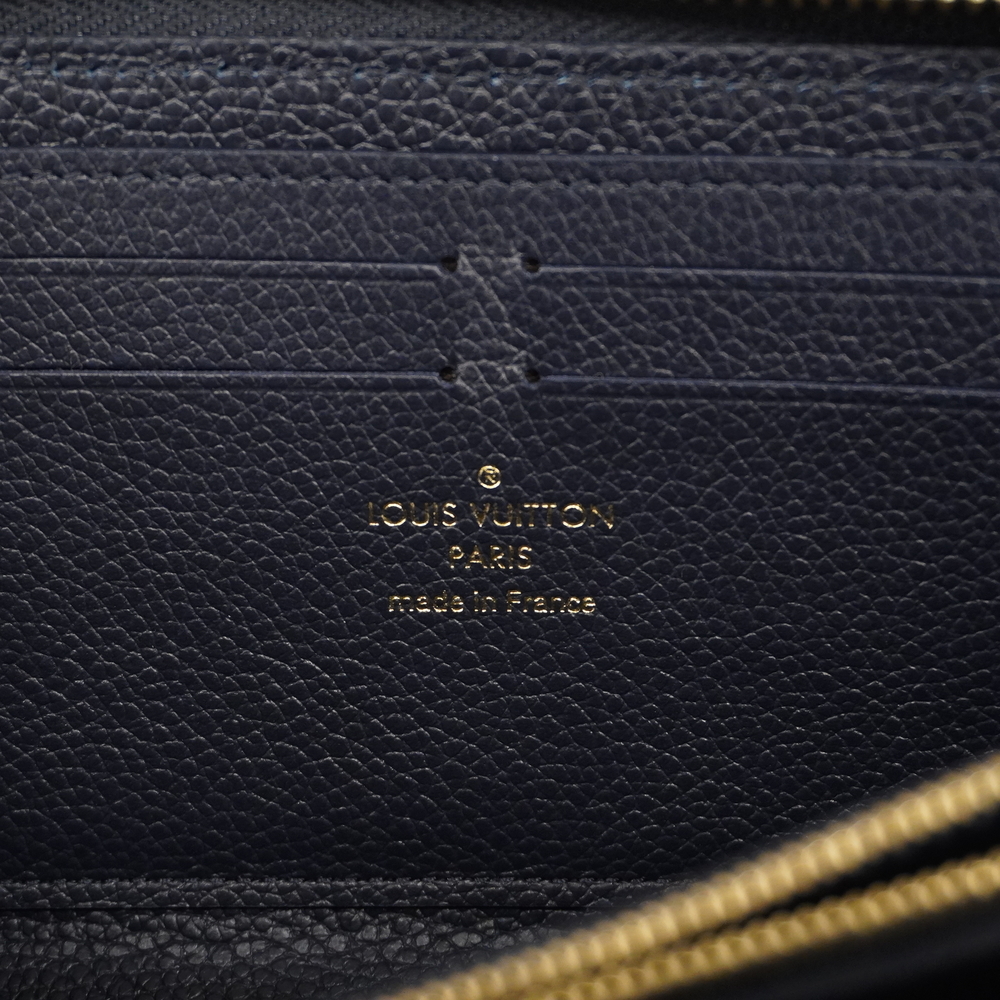 Louis Vuitton Monogram Empreinte Portofeuil Clemence M69415 Marine Rouge