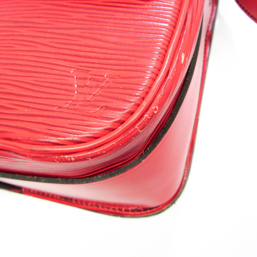 Authentic Louis Vuitton Epi Capucines Shoulder Cross Bag Red M52347 LV 9922F