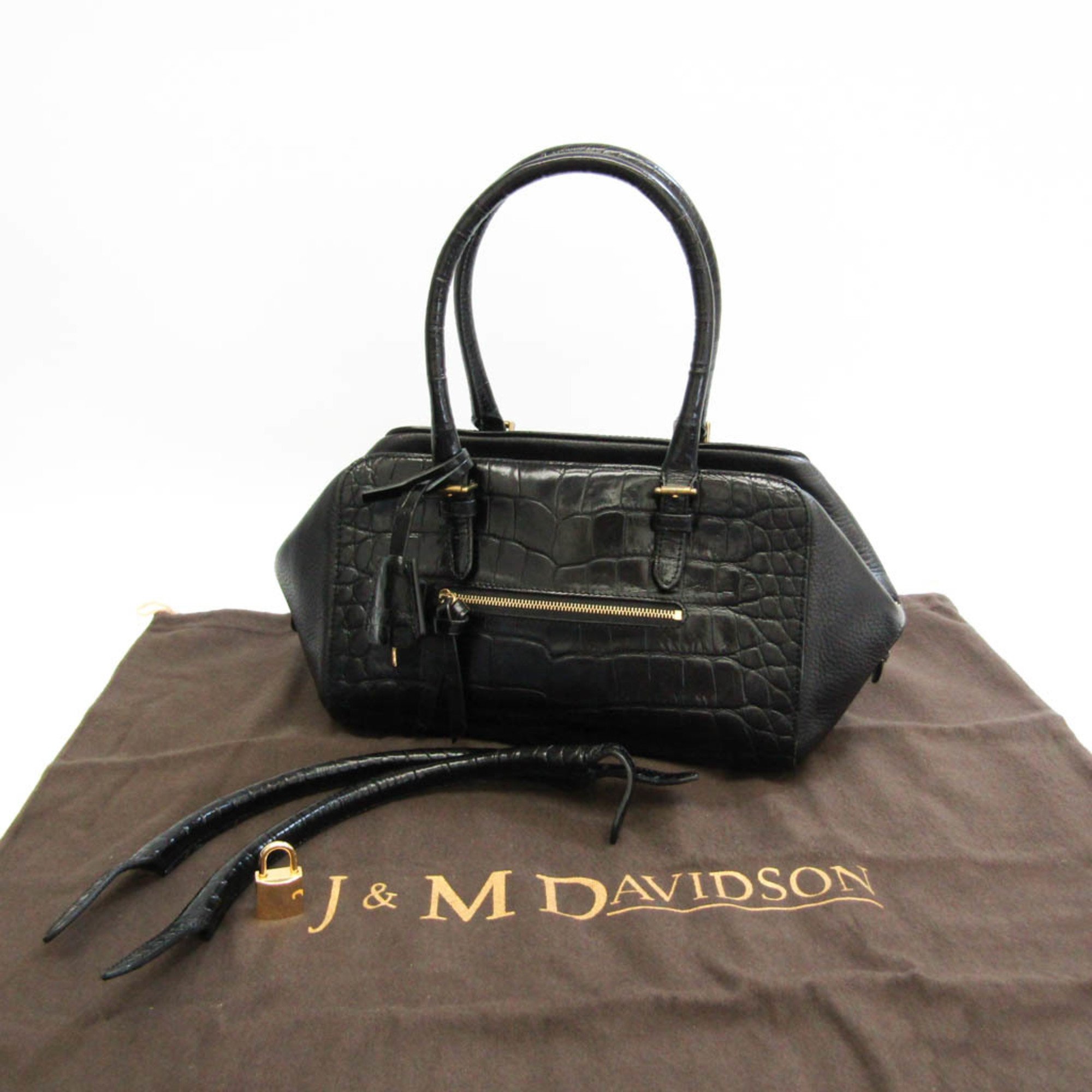 J&M Davidson VIVI Women's Leather,Leather Handbag Black