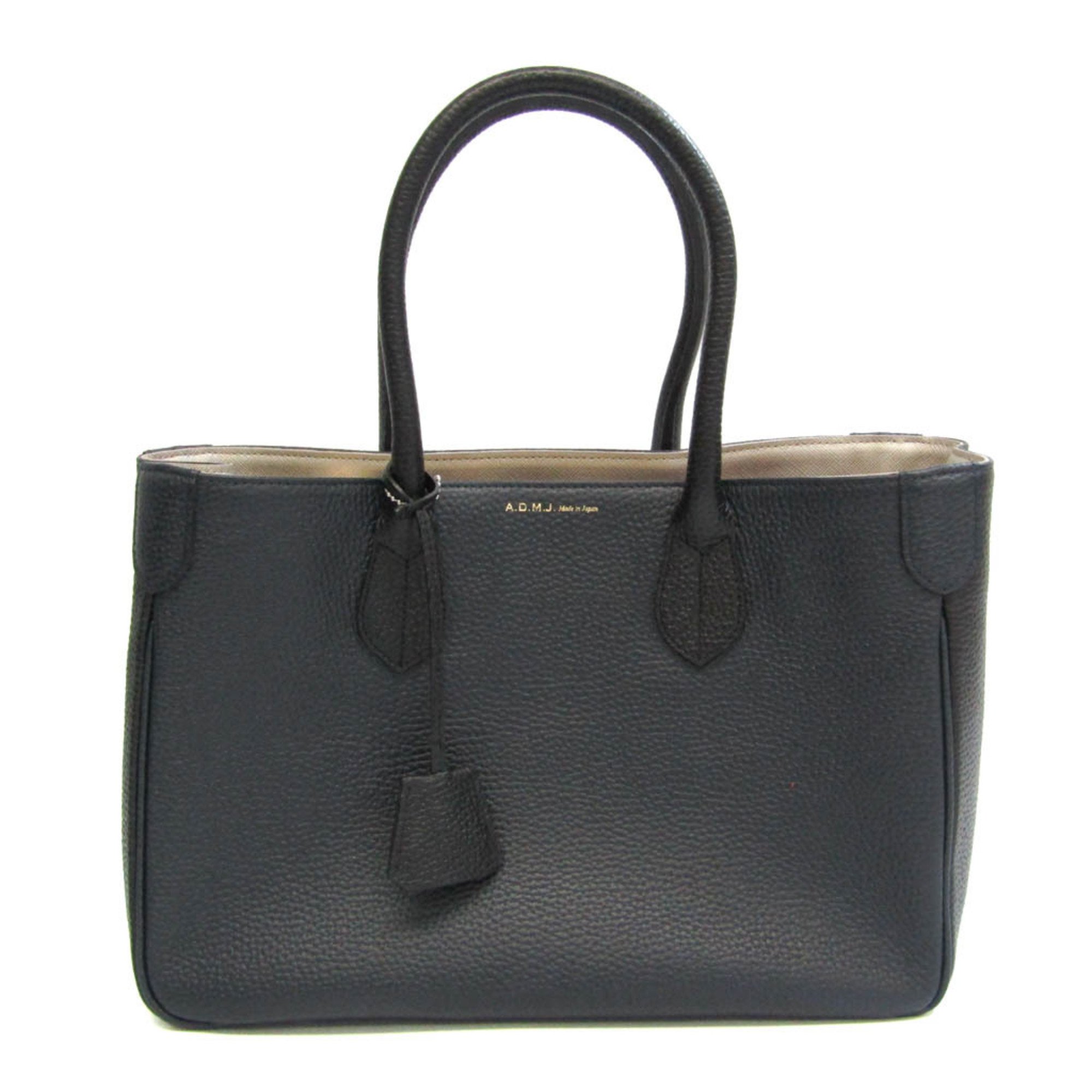 A.D.M.J 19SC090101 Women's Leather Handbag Black,Dark Navy