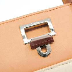 Cartier Jeanne Toussaint Women's Leather Handbag,Shoulder Bag Brown,Cream