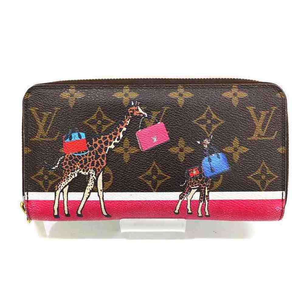 LOUIS VUITTON Louis Vuitton Zippy M62085 wallet 2017 holiday collection  monogram round long limited giraffe