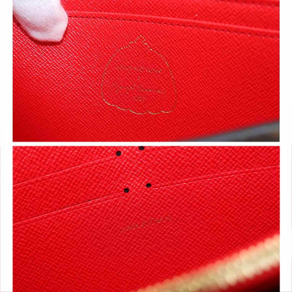 Louis Vuitton LOUIS VUITTON Monogram Painted Dot LVxYK Portefeuille Sarah  NM Long Wallet Brown M81980 RFID