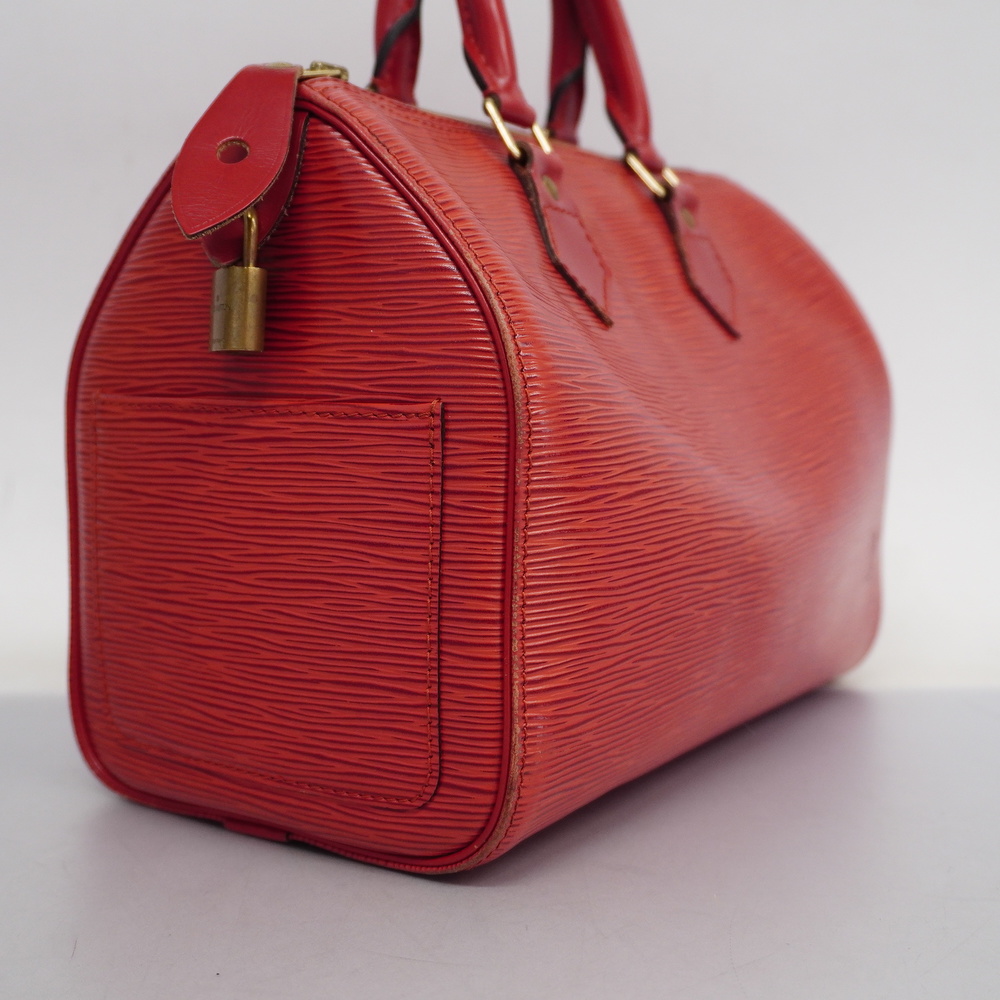 Auth Louis Vuitton Epi Speedy 25 M43017 Women's Handbag Castilian Red