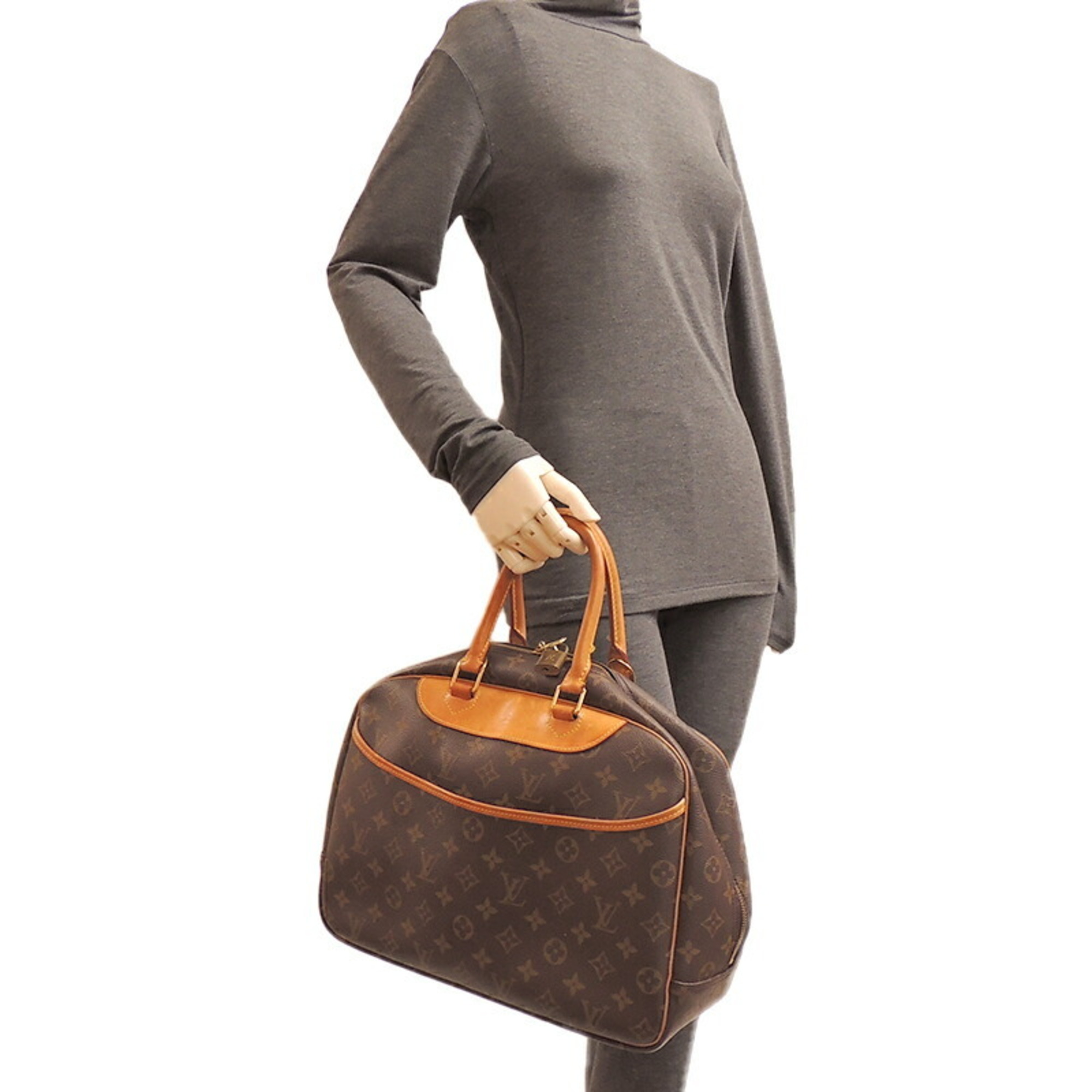 Louis Vuitton Deauville (Bowling Vanity) *No Key Women's Handbag M47270 Monogram (Brown)