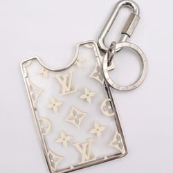 LOUIS VUITTON Louis Vuitton Porto Clé Prism ID Keychain M68285 Plexiglass Clear White Silver Keyring Card Holder