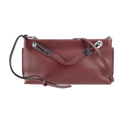 LOEWE Loewe Missy Small Handbag 327.12 Leather Bordeaux Anagram Silver Hardware