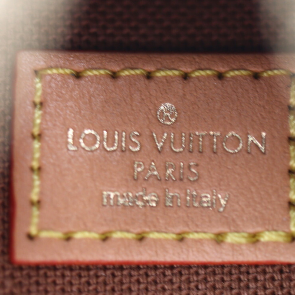 LOUIS VUITTON Louis Vuitton Micro Papillon Pouch M00354 Monogram Canvas  Leather Brown Gold Metal Fittings Accessory Case