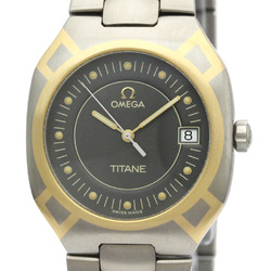 Polished OMEGA Seamaster Polaris 18K Gold Titanium Mens Watch 396.1100 BF562273