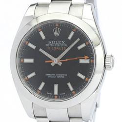 Polished ROLEX Milgauss Serial V Steel Automatic Watch 116400 BF562267
