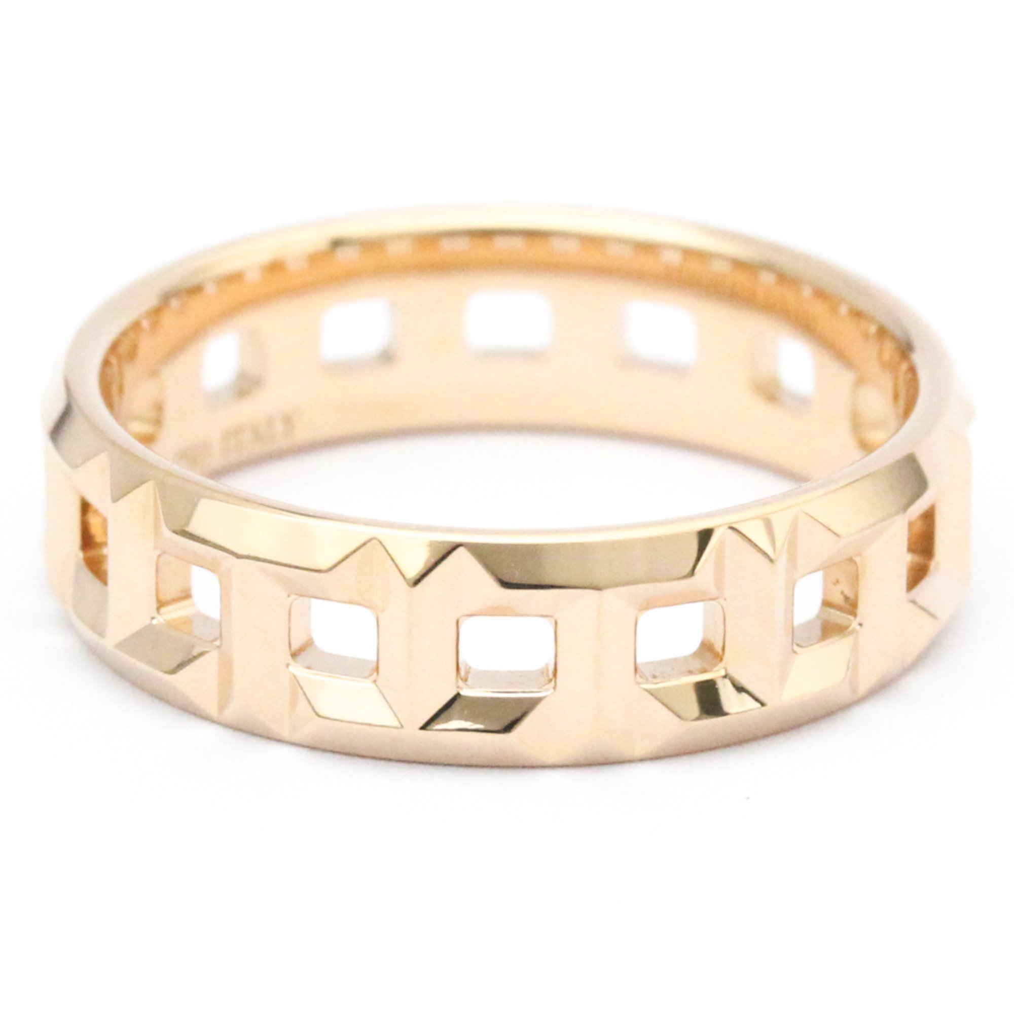 Tiffany T True Wide Ring Pink Gold (18K) Fashion No Stone Band Ring Pink Gold
