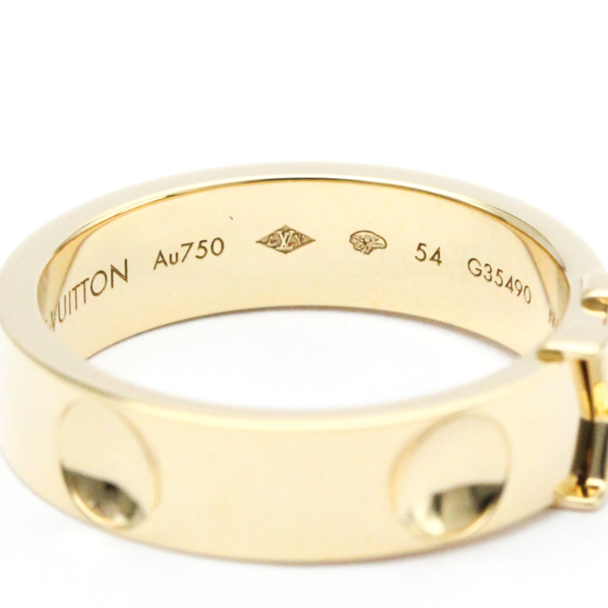 Louis Vuitton Berg Empreinte LV Ring Q9K96H Yellow Gold (18K) Fashion No Stone Band Ring Gold