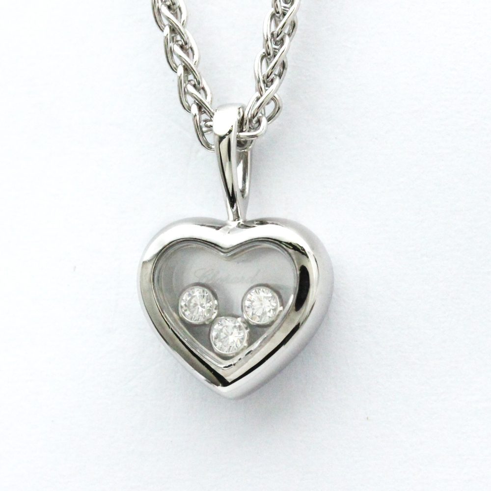 Happy Diamonds 18K White Gold Heart Pendant Necklace